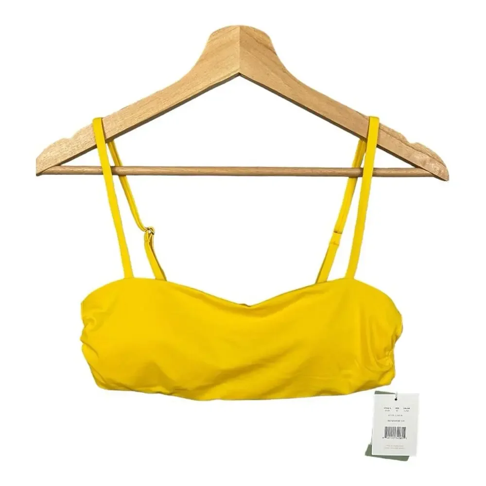 Andie‎ Swim The Tropez Bikini Top in Yellow Size M NWT